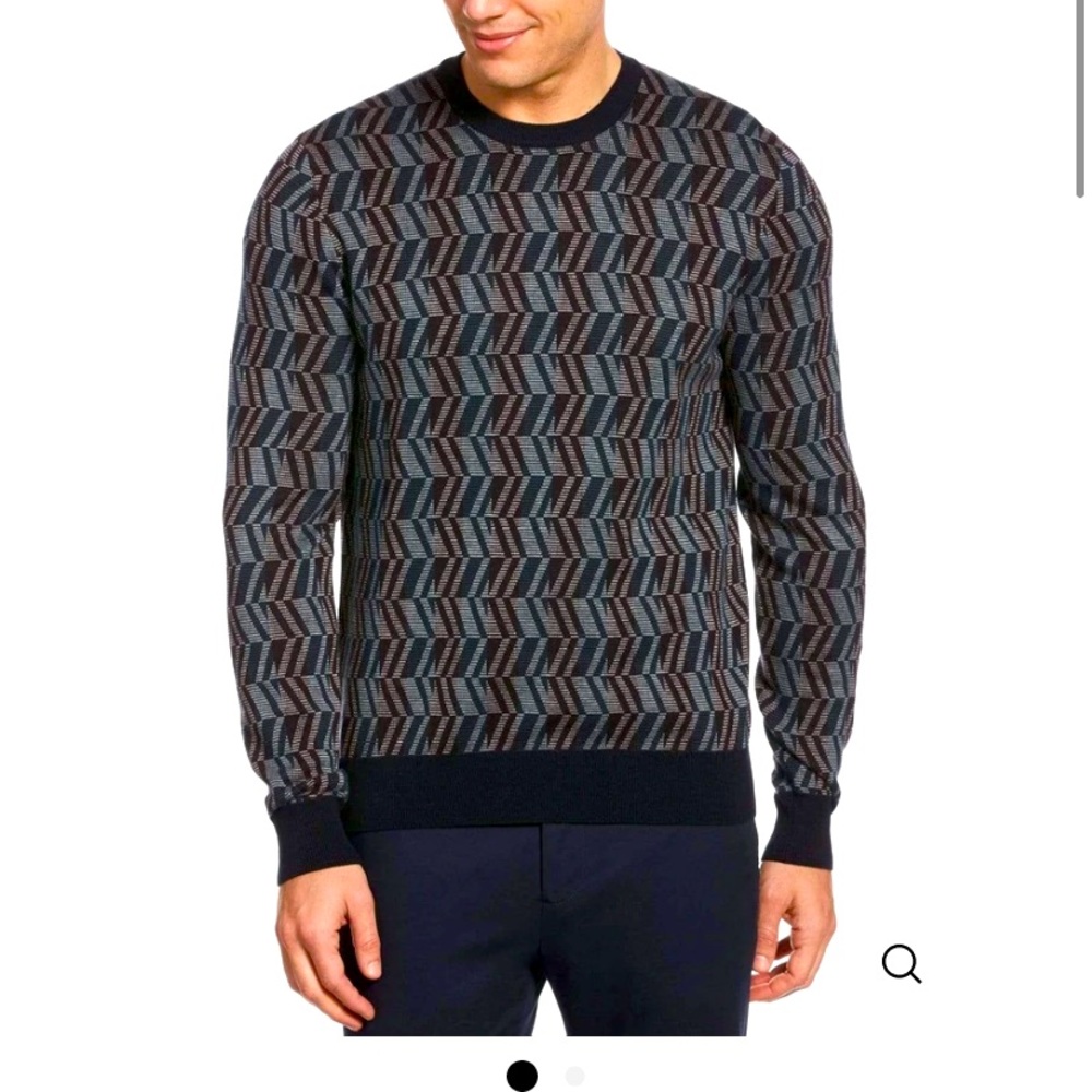 Perry Ellis | PATTERNED JACQUARD CREW NECK SWEATER